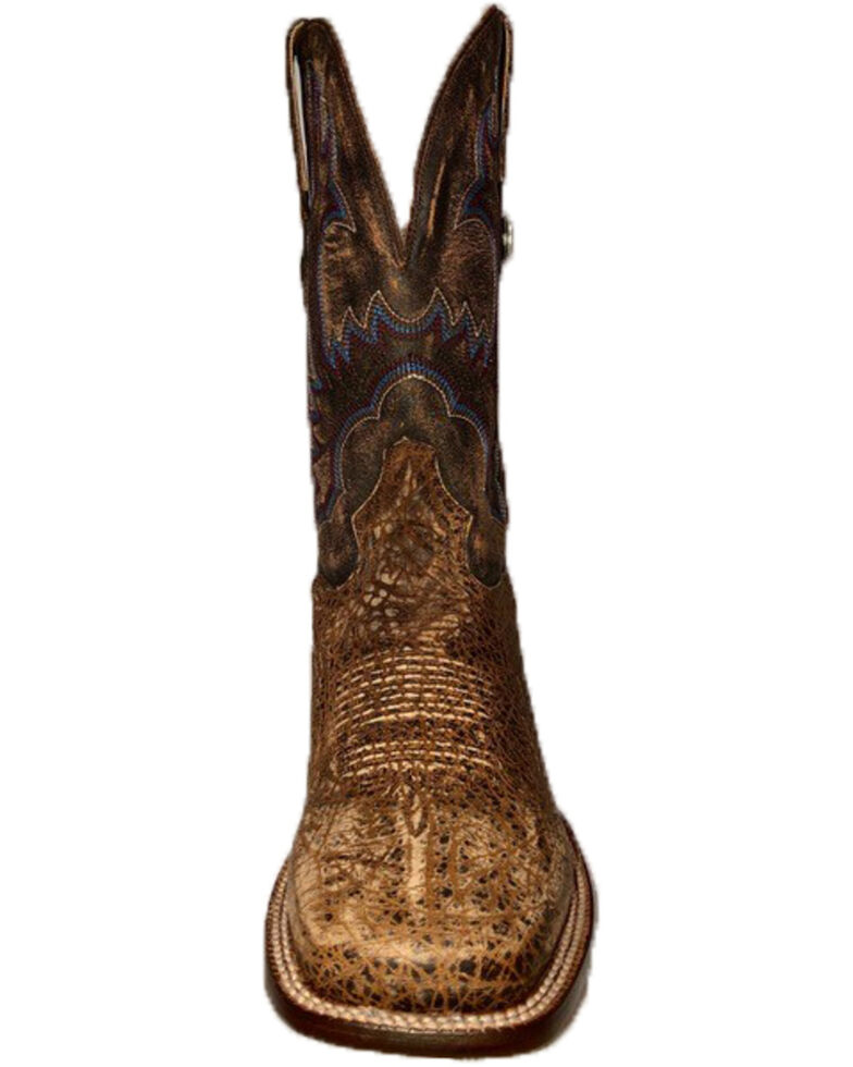 el dorado men's handmade western rattlesnake cowboy boots square toe