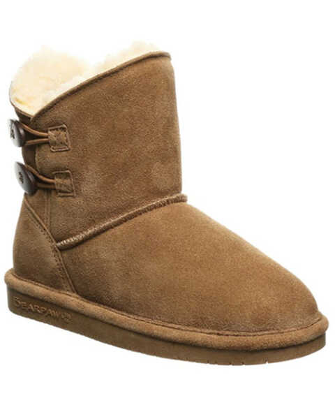 Bearpaw Girls' Rosaline Casual Boots - Round Toe , Brown, hi-res