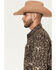 Image #2 - Wrangler Retro Men's Western Floral Print Long Sleeve Snap Western Shirt, Brown, hi-res