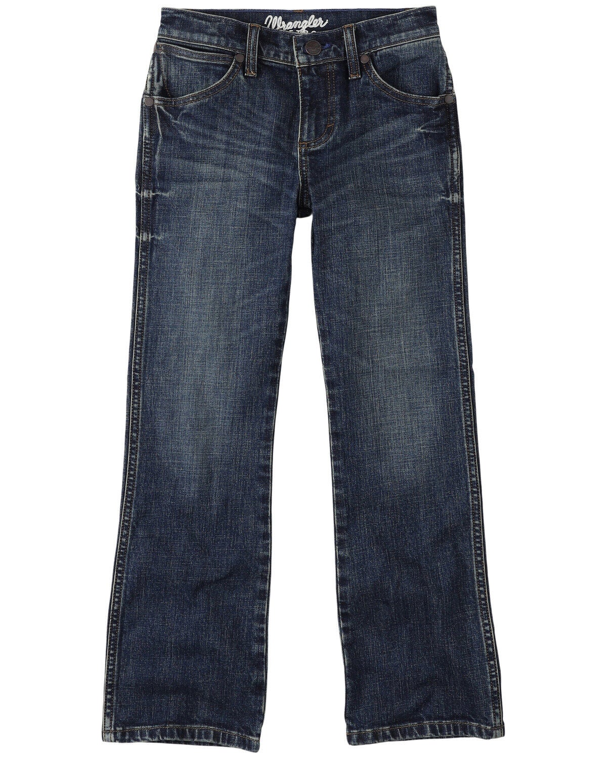 Wrangler Little Boys' Layton Dark Wash Slim Bootcut Jeans, Dark Wash, hi-res