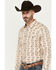 Image #2 - Cody James Men's Floral Striped Print Long Sleeve Snap Western Shirt, Tan, hi-res