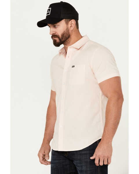 Image #2 - Brixton Men's Charter Solid Short Sleeve Button-Down Shirt, Light Pink, hi-res