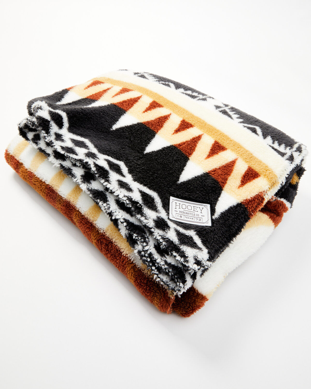 Image #1 - Hooey Striped Fleece Blanket, Black, hi-res