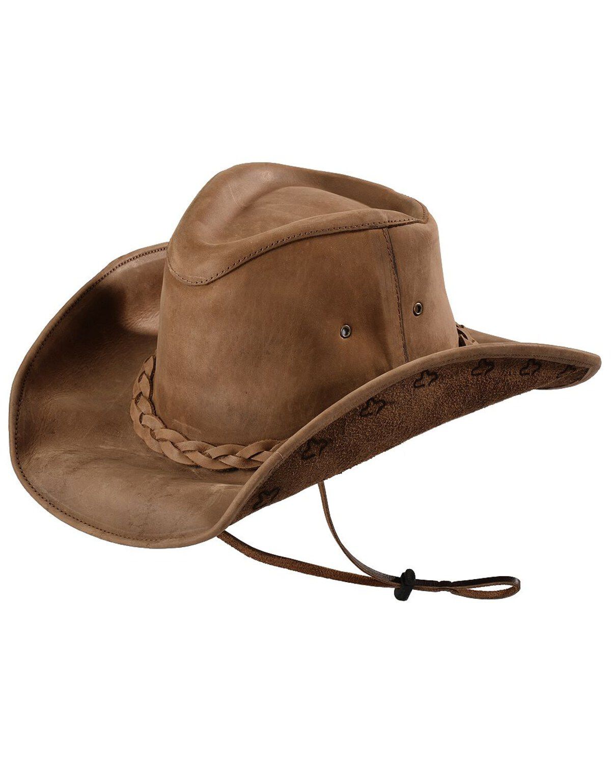 Image #1 - Bullhide Men's Melbourne Leather Hat, Bronze, hi-res