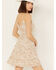 Image #4 - Wild Moss Women's Paisley Print Knot Front Mini Dress, Mustard, hi-res