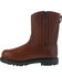 Image #4 - Iron Age Men's Hauler Wellington Side-Zipper Work Boots - Composite Toe, Brown, hi-res