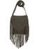 American West Women's Fringe Saddle Crossbody, Chocolate, hi-res