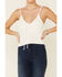 Image #3 - Mystree Women's Sweater-Knit Lace-Up Cami , White, hi-res