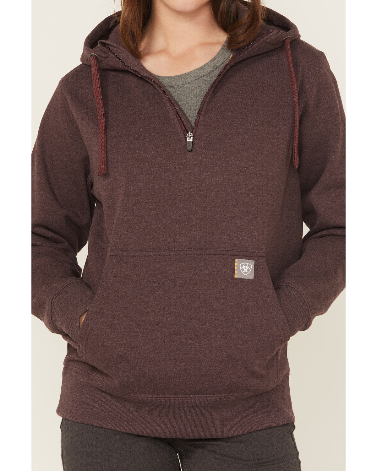 Image #3 - Ariat Women's Rebar Skill Set 1/2 Zip Pullover, Brown, hi-res