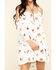 Image #4 - Nikki Erin Women's Ivory Floral Cold Shoulder Shift Dress, , hi-res