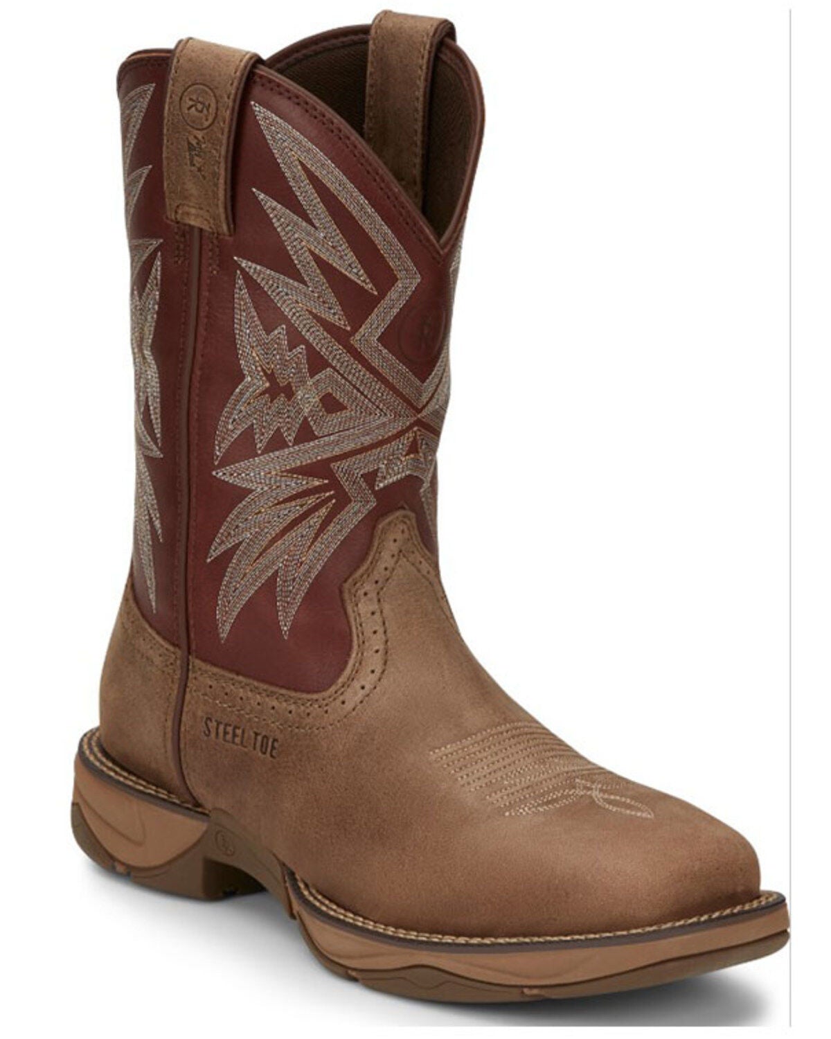 Tony Lama Men's Bartlett Light Tan Western Boots - Broad Square Toe, Brown, hi-res