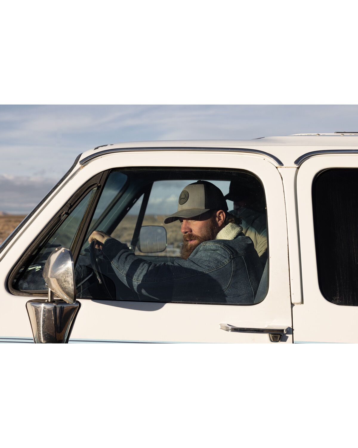 Image #1 - Cinch Men's Round Patch Ball Cap, Grey, hi-res