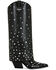 Image #2 - Azalea Wang Women's Madlock Embellished Tall Western Boots - Round Toe, Black, hi-res