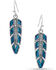 Image #1 - Montana Silversmiths Women's Hawk Feather Opal Earrings, Silver, hi-res
