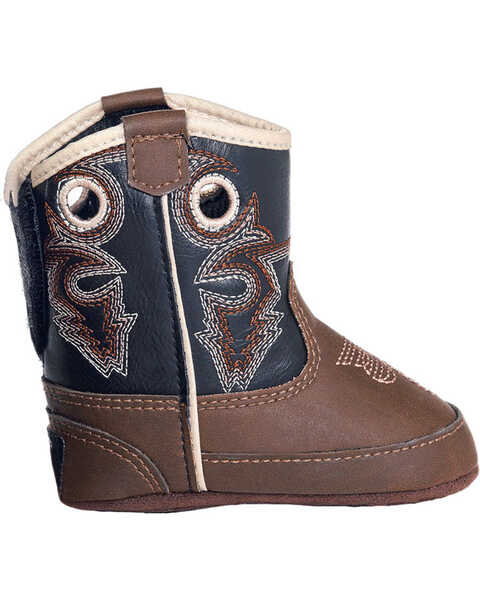Image #3 - Double Barrel Infant Boys' Trace Baby Bucker Boots - Round Toe, Brown, hi-res