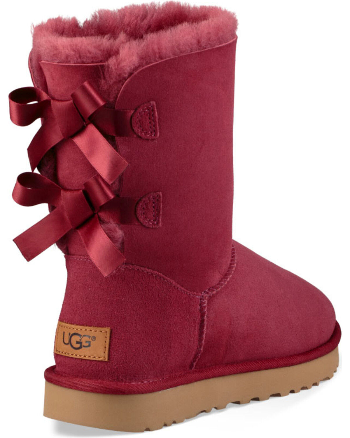 red uggs with rope bow