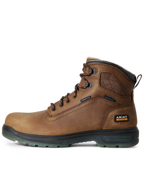 Image #2 - Ariat Men's Turbo Waterproof Work Boots - Carbon Toe, Brown, hi-res