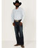 Image #2 - Kimes Ranch Men's Grimes Light Wash Denim Long Sleeve Snap Western Shirt, Light Blue, hi-res