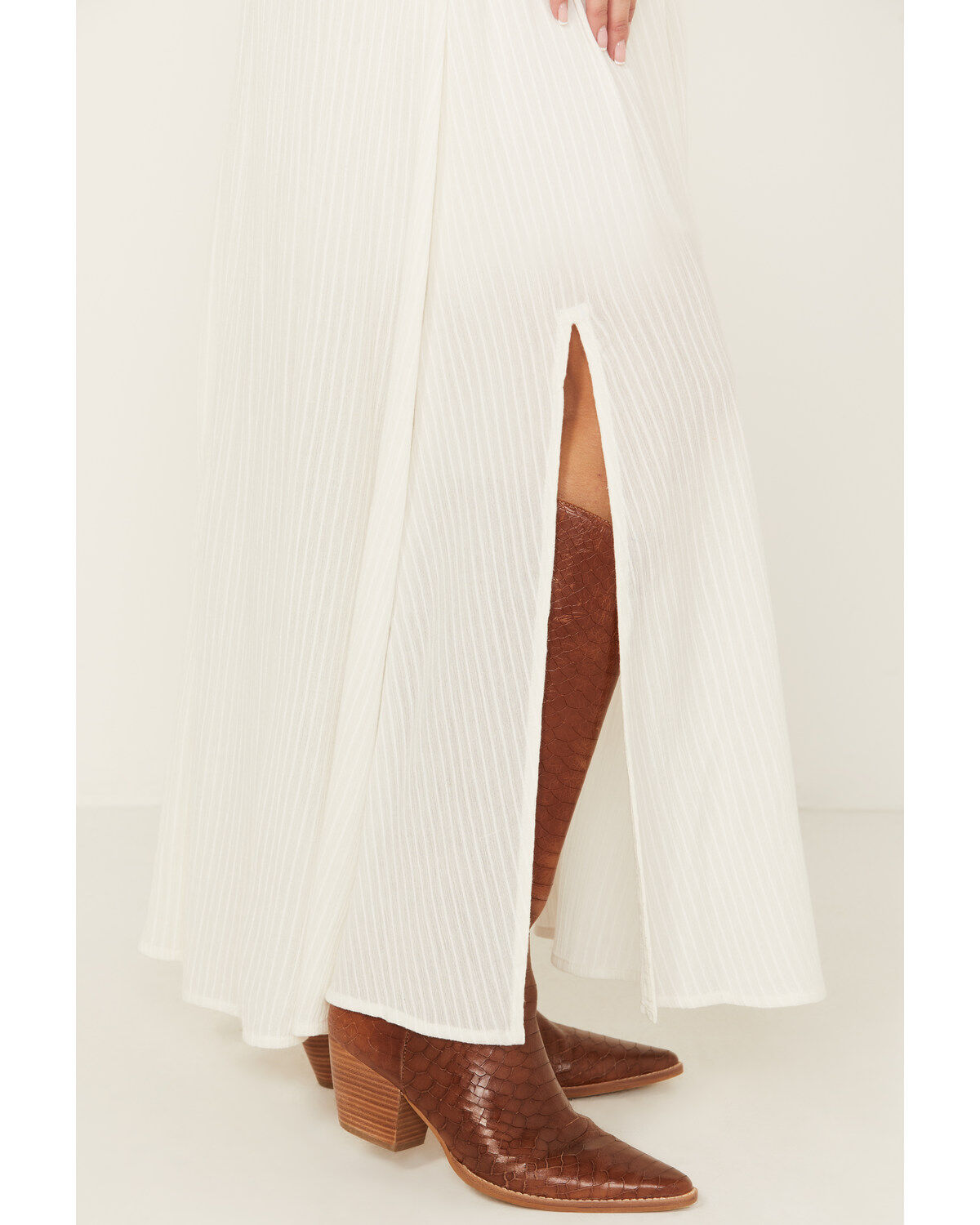 Image #4 - Shyanne Women's Lace Inset Maxi Skirt, White, hi-res