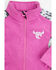 Image #2 - Cowgirl Hardware Toddler Girls' Cowhide Print Softshell Jacket, Pink, hi-res