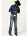Cinch Men's Grant Medium Stonewash Broken Twill Performance Stretch Relaxed Bootcut Jeans , Indigo, hi-res
