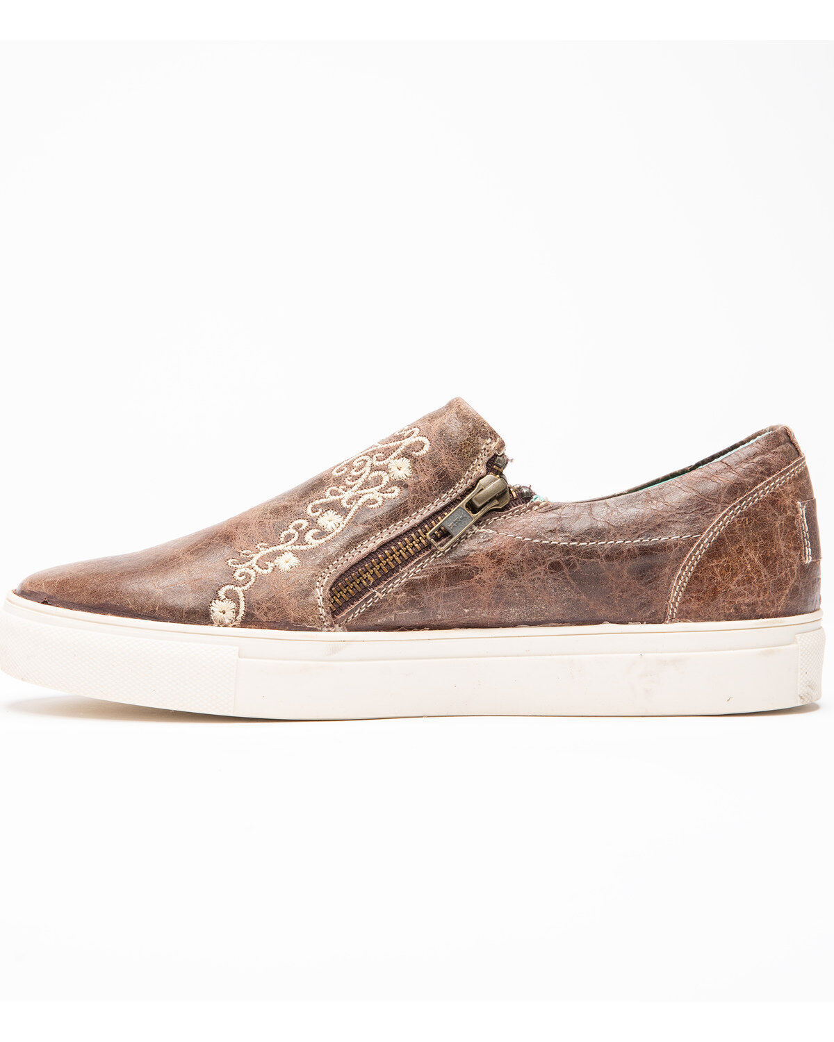 Image #3 - Corral Women's Bone Crater Inlay Embroidered Shoes, Brown, hi-res