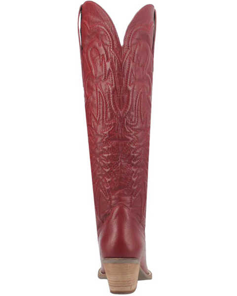 Image #5 - Dingo Women's Raisin Kane Tall Western Boots - Snip Toe , Red, hi-res