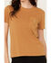 Image #3 - Carhartt Women's Re-Engineered Relaxed Fit Midweight Short Sleeve Pocket Work Tee, Tan, hi-res