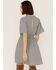 Beyond The Radar Women's Gingham Tie Front Fit & Flare Dress, Black/white, hi-res