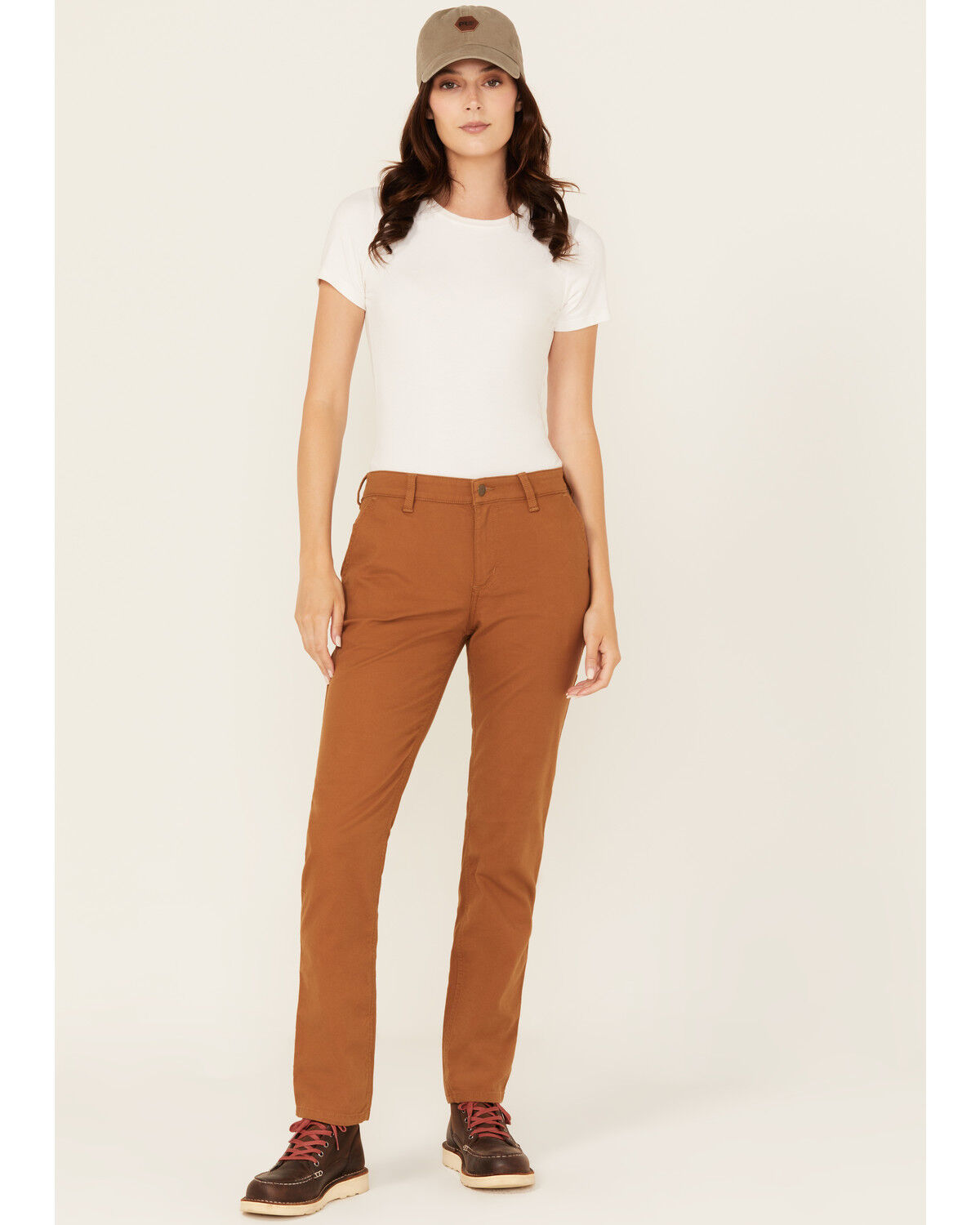 Image #1 - Carhartt Women's Rugged Flex® Relaxed Fit Canvas Work Pants, Brown, hi-res