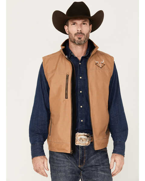 Cowboy Hardware Men's Tech Woodsman Solid Vest, Grey, hi-res