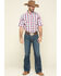 Image #6 - Tuf Cooper Men's Red Competition Stretch Plaid Short Sleeve Western Shirt, , hi-res