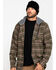 Image #1 - Hawx Men's Olive Mission Plaid Hooded Long Sleeve Work Shirt Jacket, , hi-res