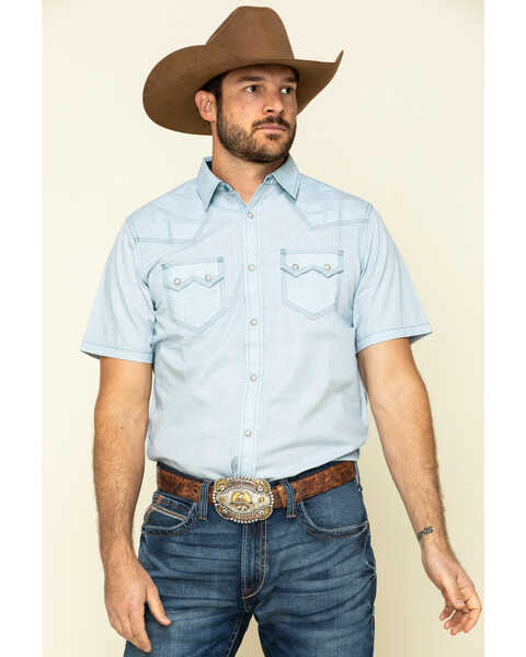 Image #1 - Moonshine Spirit Men's Diamond Road Geo Print Short Sleeve Western Shirt , , hi-res