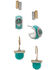 Image #1 - Lainey Wilson Women's Geo Pattern Stone Trio Earring Set - 3 Piece, Gold, hi-res
