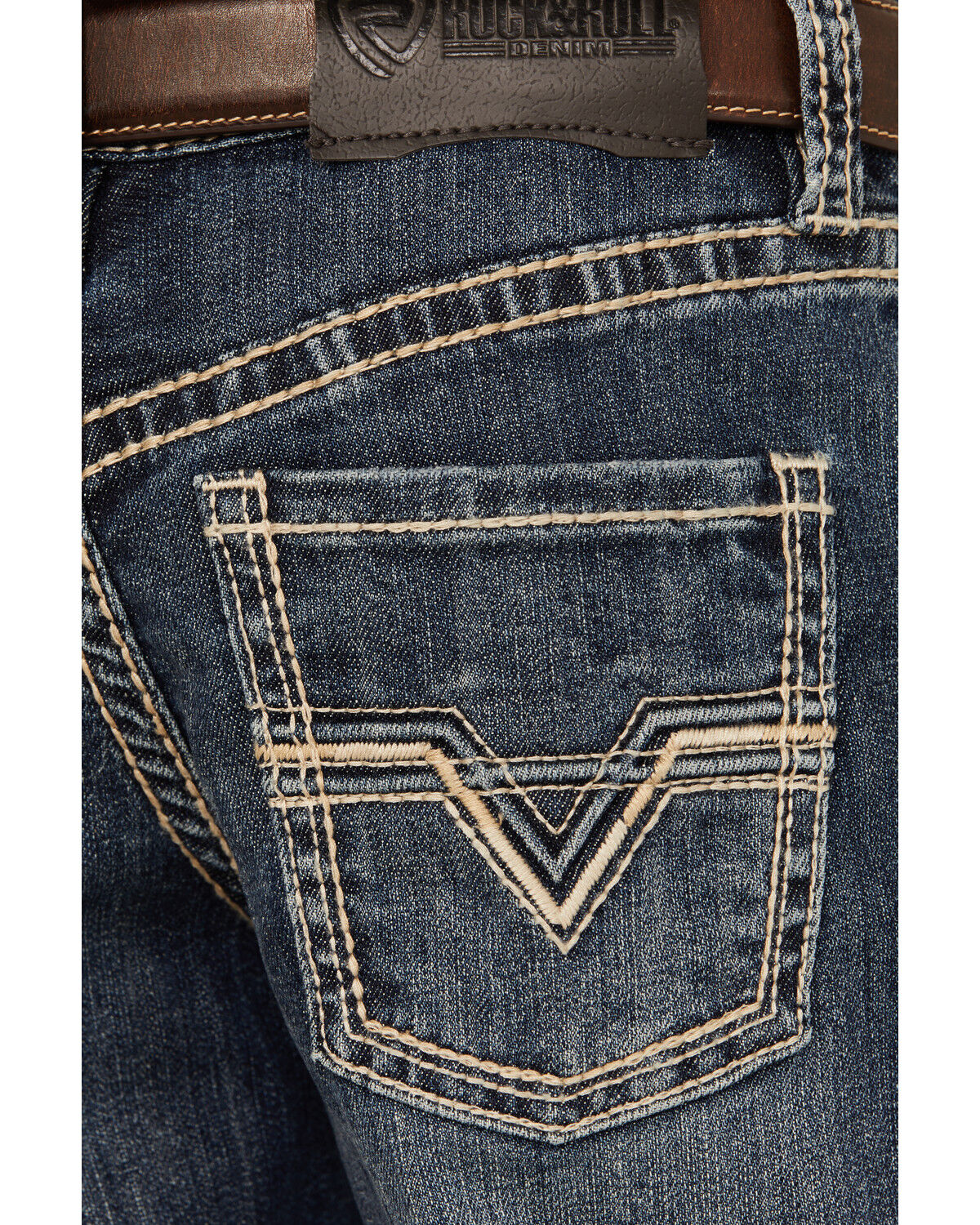 Image #4 - Rock & Roll Denin Boys' Bootcut Stretch Denim Jeans, Blue, hi-res