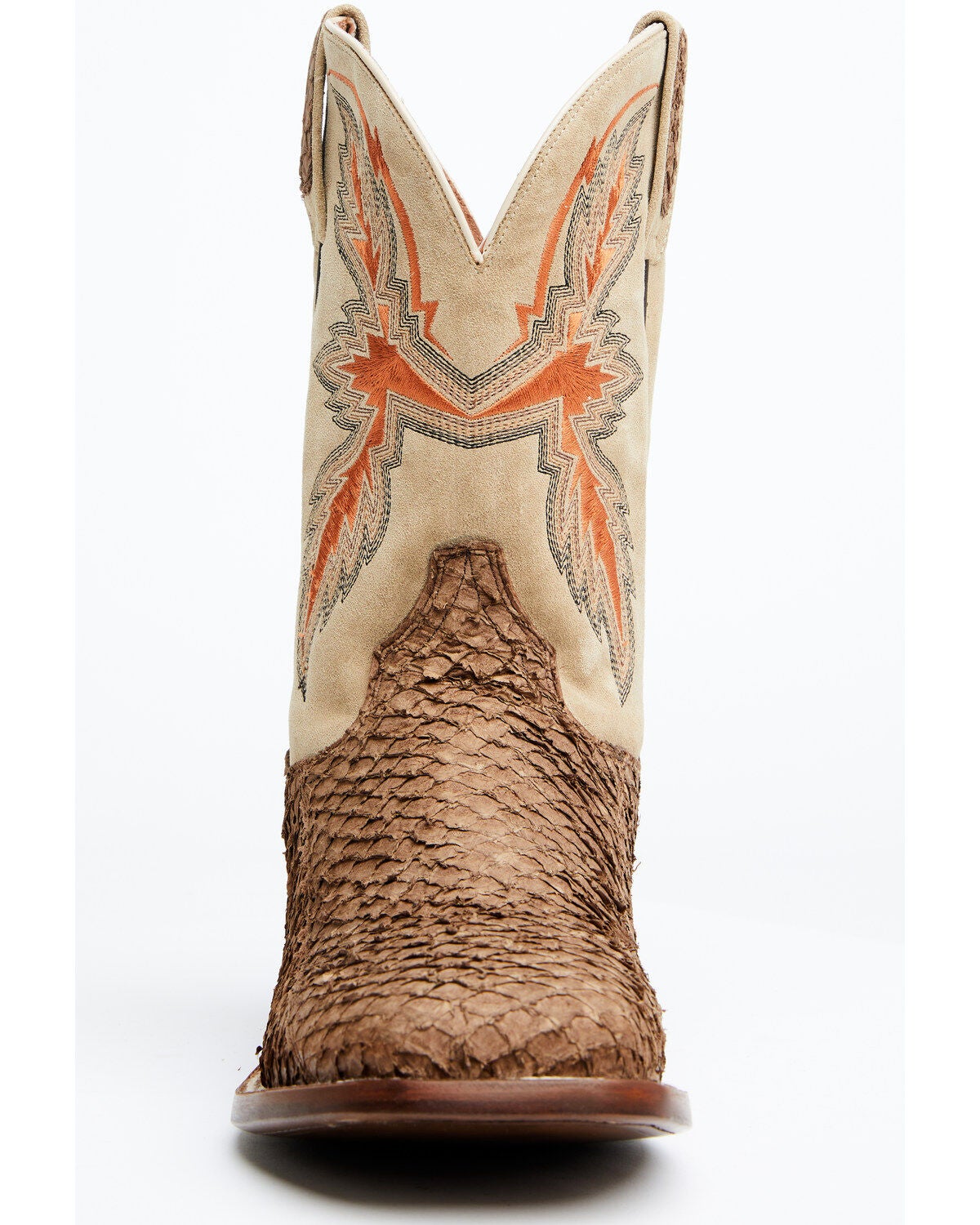 Dan Post Men's Exotic Sea Bass Skin Western Boots - Broad Square Toe