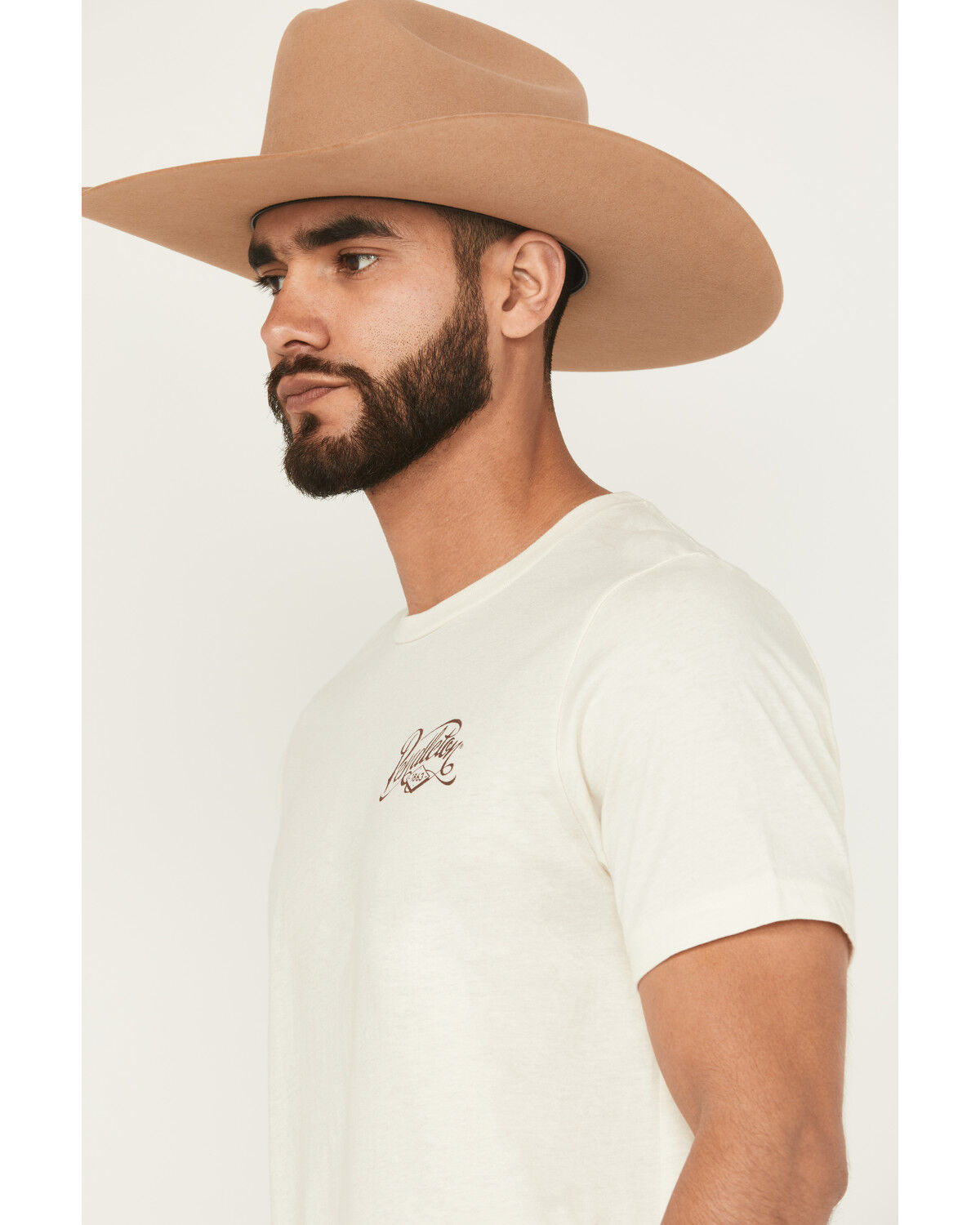 Image #3 - Pendleton Men's Boot Barn Exclusive Script Logo Short Sleeve Graphic T-Shirt, Natural, hi-res
