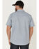 Moonshine Spirit Men's Date Night Print Short Sleeve Snap Western Shirt , Medium Blue, hi-res