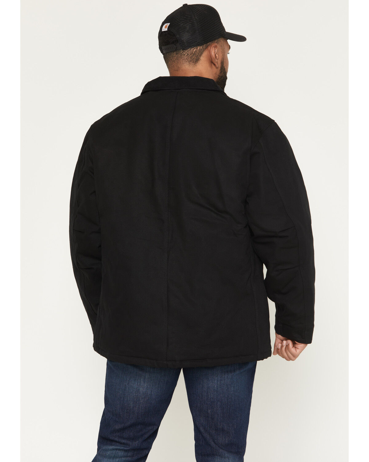 Image #4 - Carhartt Men's Loose Fit Firm Duck Insulated Traditional Coat, Black, hi-res