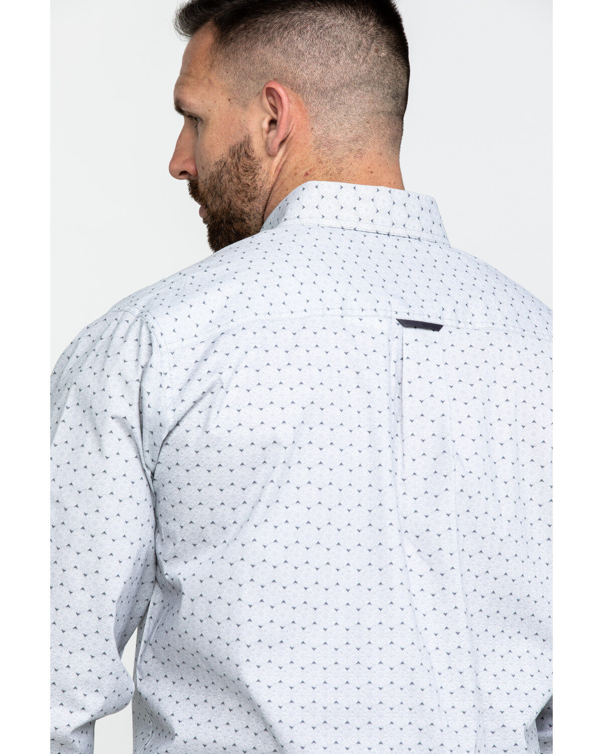 Image #5 - Tuf Cooper Men's Black Stretch Poplin Print Long Sleeve Western Shirt, , hi-res