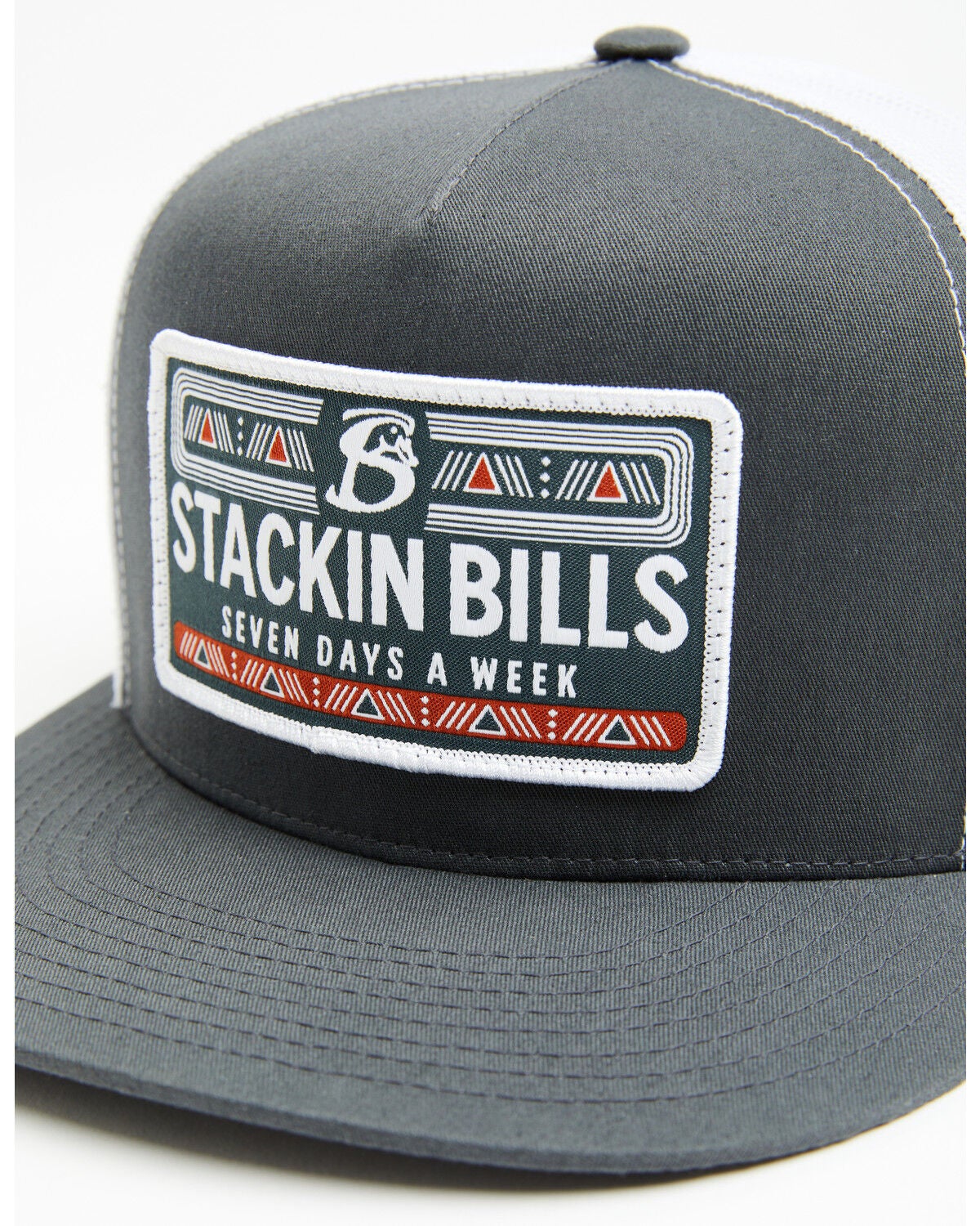 Image #2 - Stackin Bills Men's Stackin Ball Cap, Grey, hi-res