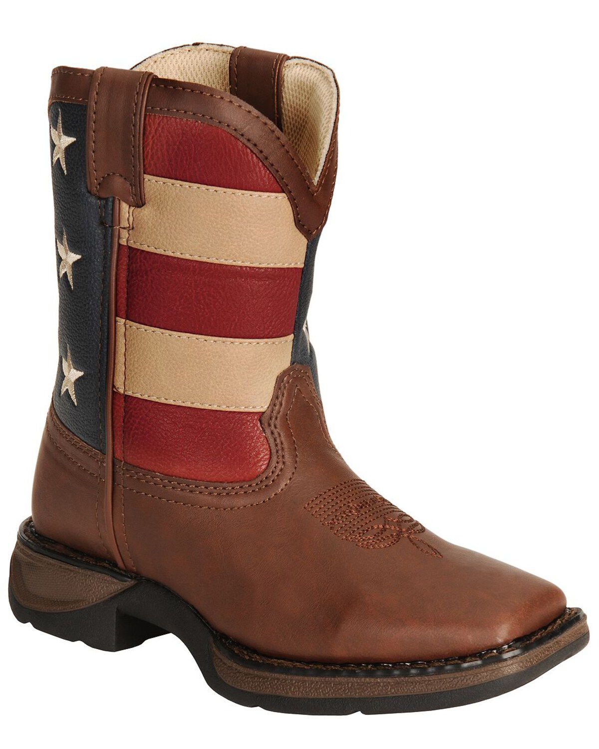 cowboy boots with flag