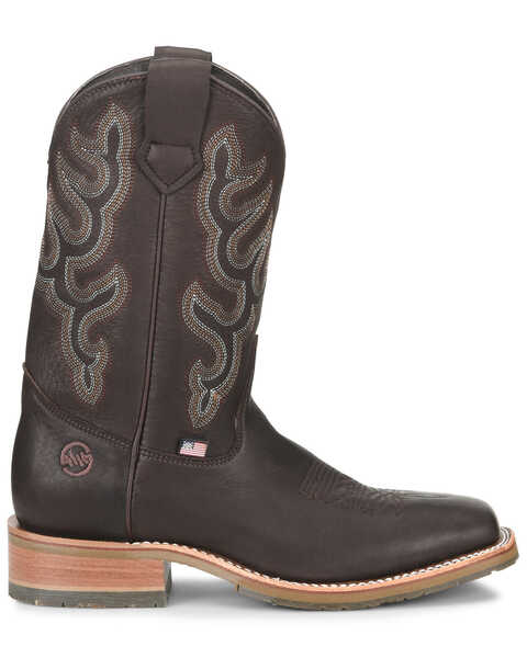 Double H Men's Dark Brown Elk Western Boots - Wide Square Toe, Chocolate, hi-res