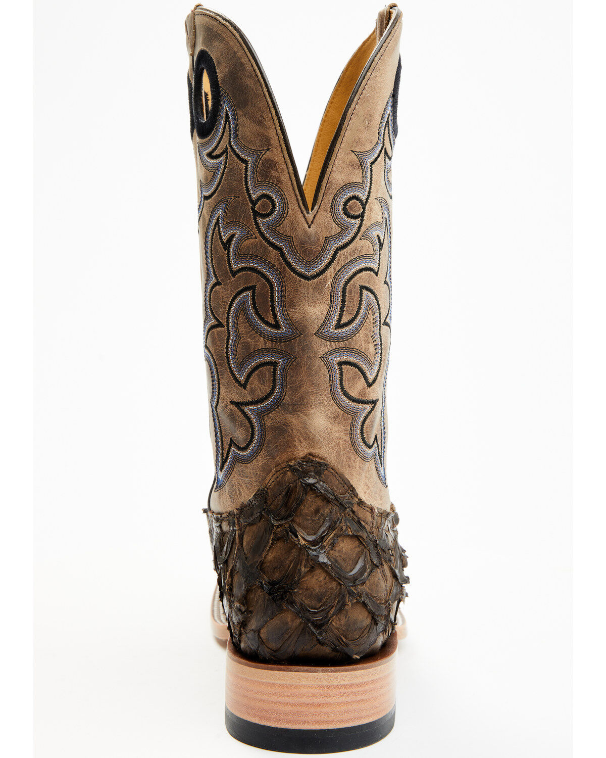 Image #5 - Cody James Men's Exotic Pirarucu Western Boots - Broad Square Toe, Brown, hi-res
