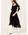 Image #2 - Beyond The Radar Women's Short Sleeve Midi Dress, Black, hi-res