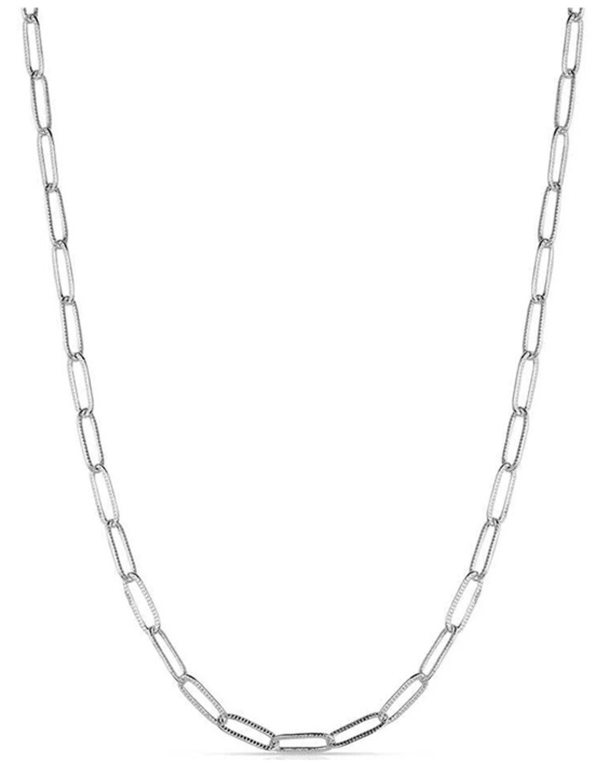 Image #1 - Montana Silversmiths Women's Paperclip Chain Necklace, Silver, hi-res