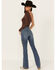 Image #4 - Shyanne Women's Aria Medium Wash Mid Rise Embellished Stretch Jeans, Medium Wash, hi-res
