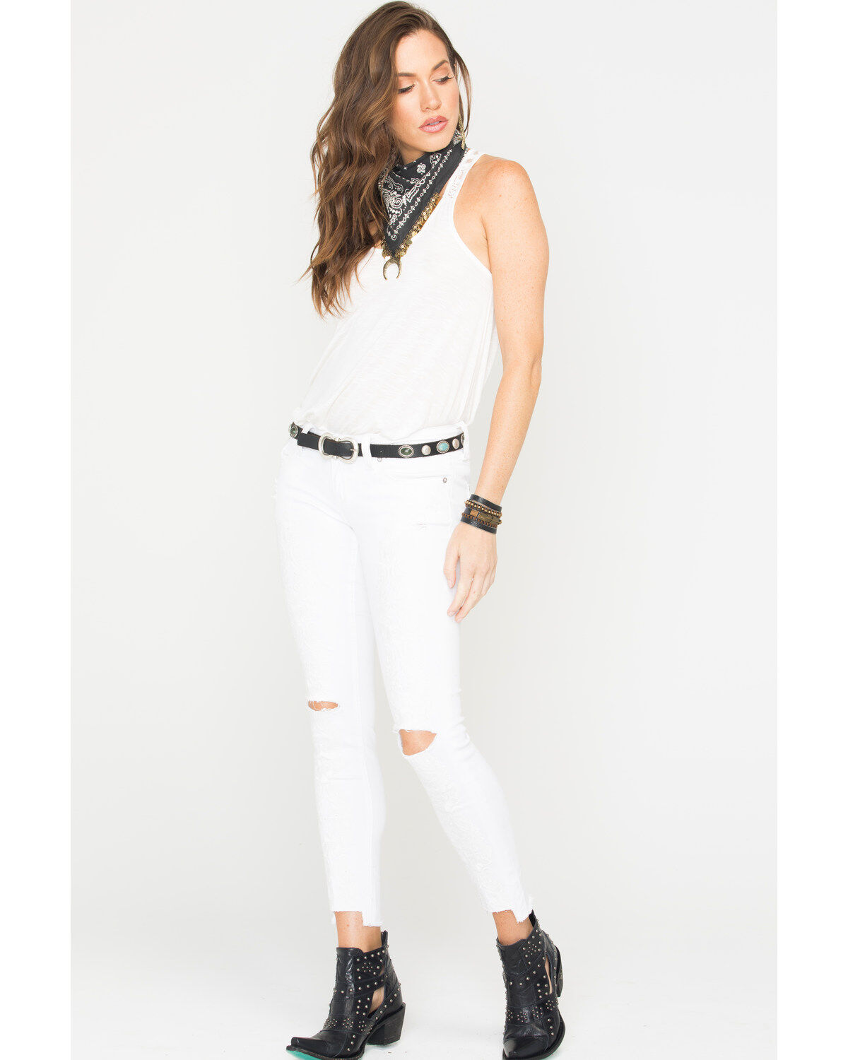 embroidered jeans skinny