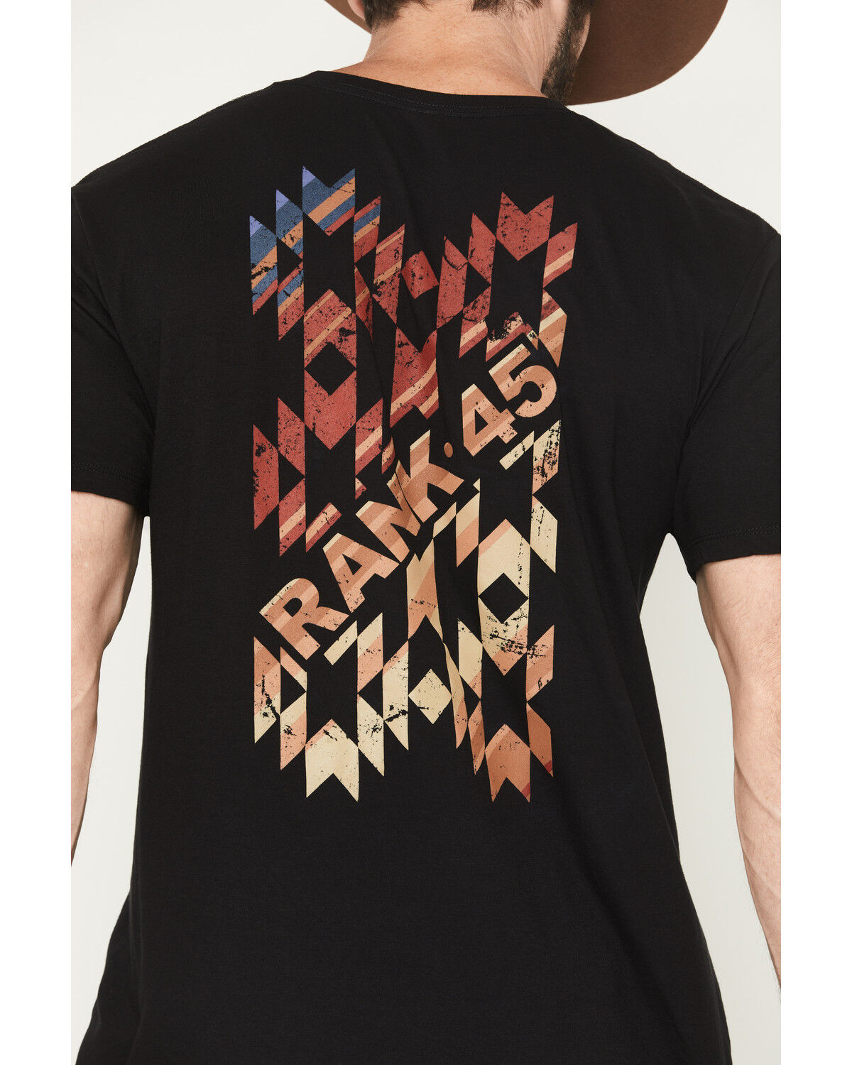 Image #4 - RANK 45® Men's Southwestern Logo Short Sleeve Graphic T-Shirt, Black, hi-res